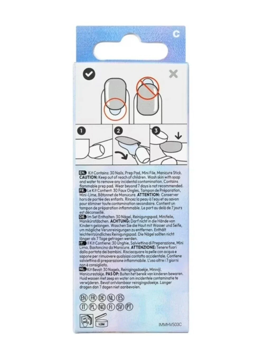 imPRESS Nails Timeless Carols IM23YX Snowflake Jeweled Press On Nails